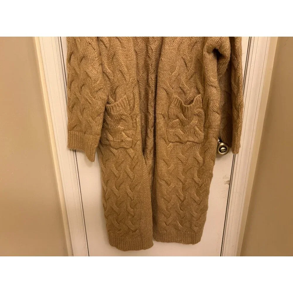 Simplee Apparel Women’s Long Sleeve Chunky Knit Cozy Sweater Tan Medium - Picture 5 of 14